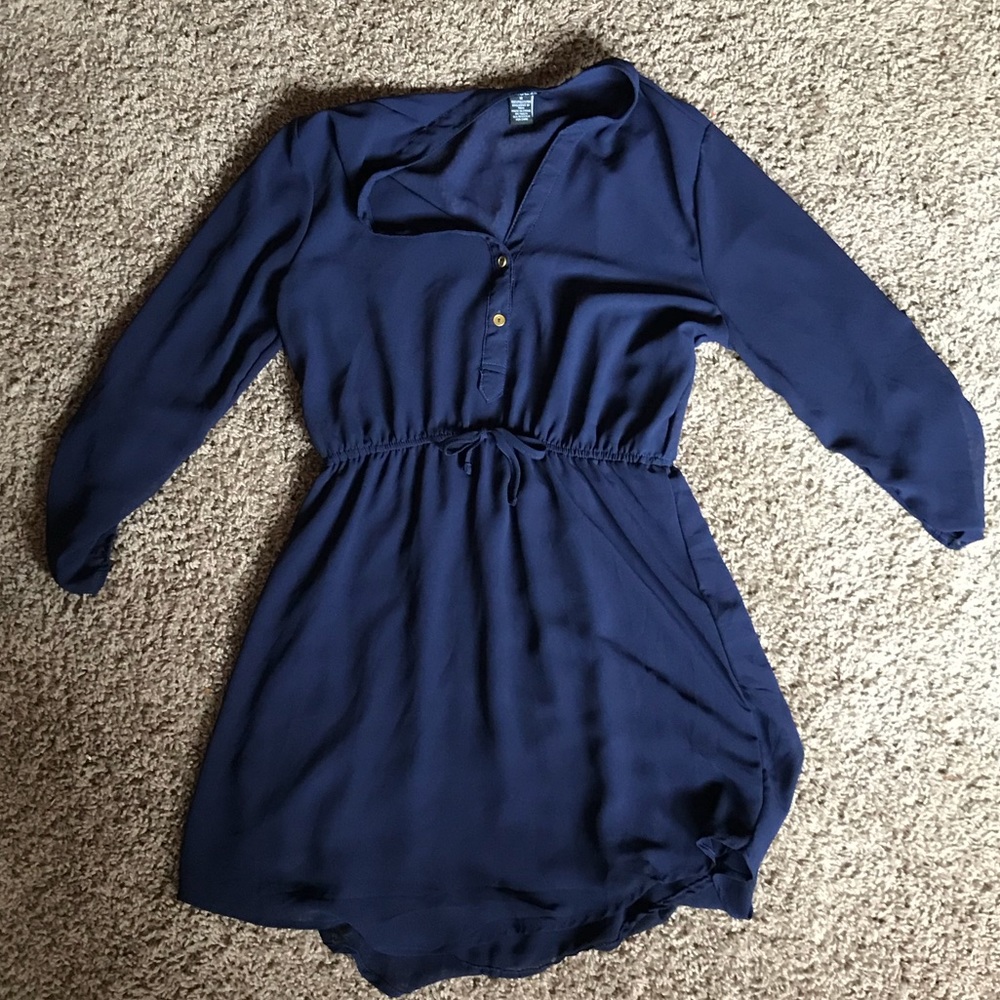 Blue Rue21 causal long sleeved dress